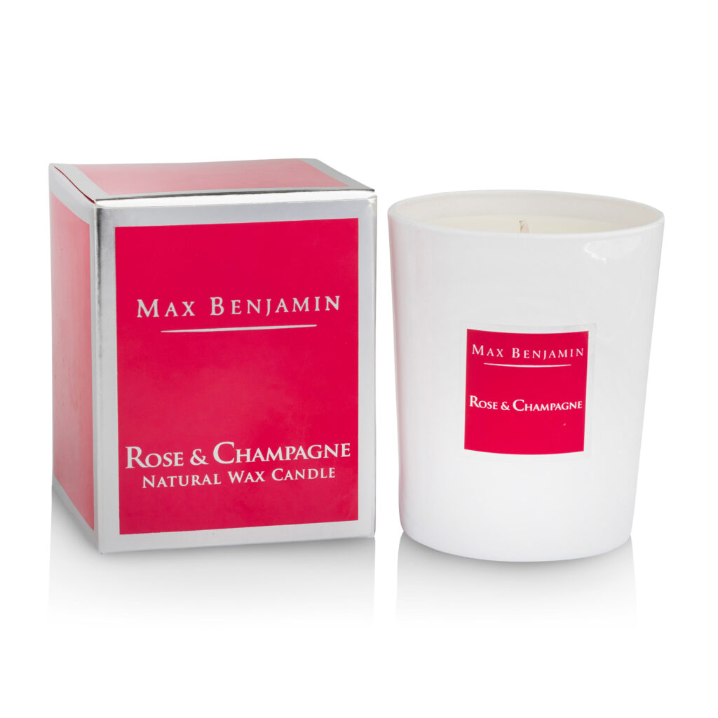 MAX BENJAMIN CANDLES CLASSIC COLLECTION ROSE & CHAMPAGNE